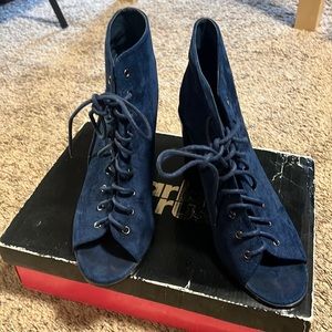 Blue Suede Open toe Sandal